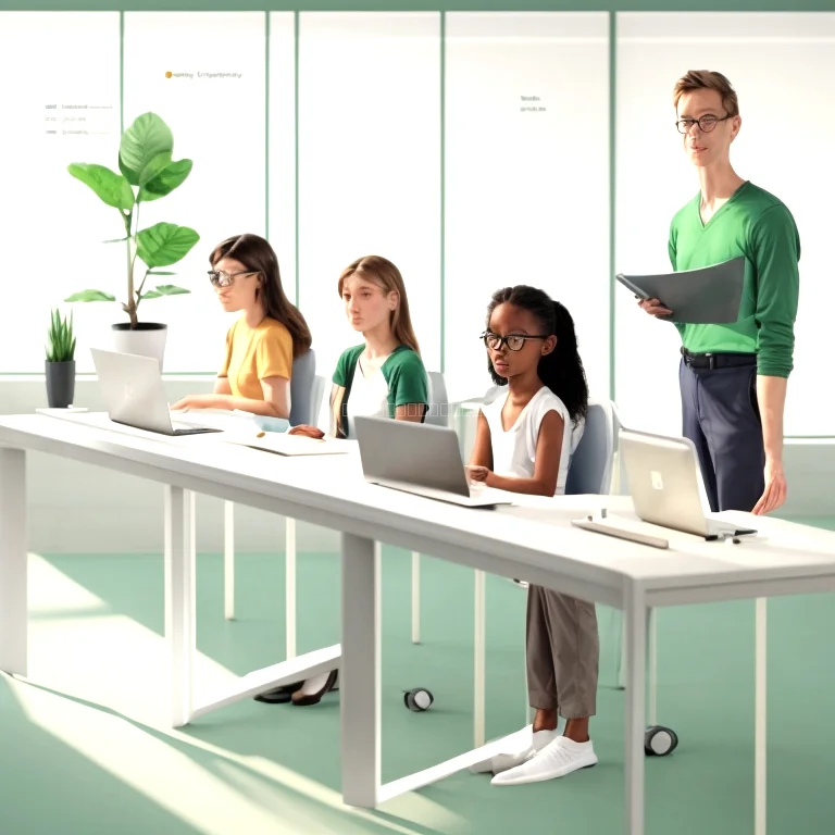 Kursübersicht auf Bildschirm